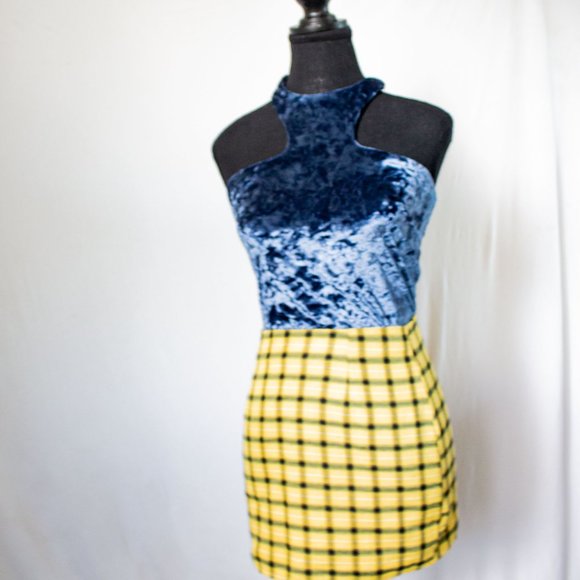 Shein Halter Suede Crop Top │Blue│Small - Picture 3 of 4